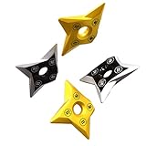  Memo Holder - Magnet - Ninja Sterne 2 farbig (Schwarz/Gold) 4-teilig
