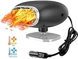 LANSONTECH 2019 Upgrade Chauffe-voiture, le dégivreur de pare-brise de voiture pour dégivreur de voiture 12V 150W se branche dans l'allume-cigarette (Noir)