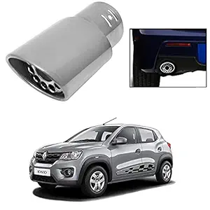 Olmeo A115 Gunner Oval Car Exhaust Silencer Tip Chrome- for Renault Kwid