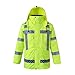 Produktbild 0  Outdoor High Visibility Reflective Tape Band Work Fleece Safety Sweat Shirts Warm Security Jacket Workwear Zip Hoodie Work Wear Hoody Jumper Top Plus Big Size,XXXXL