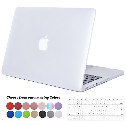 Macbook Pro 13 Retina Hülle,TECOOL [Ultra Slim Serie] Plastik Hartschale Schutzhülle Snap Case und Silicon Tastatur Abdeckung für Apple MacBook Pro 13,3 Zoll - Klar
