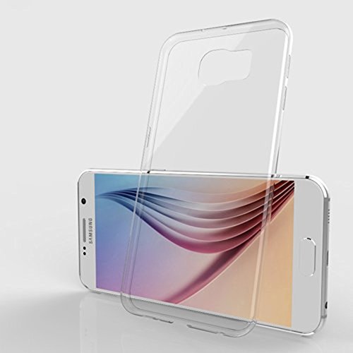 TBOC Pack  Funda de Gel TPU Transparente   Protector Pantalla Vidrio Templado para Samsung Galaxy S6 G920  Funda de Silicona Ultrafina y Flexible  Protector de pantalla Resistente a Golpes  Ca  das y Ara  azos 