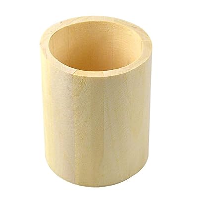 Szaerfa Artisanat en bois Pen Case Brosse Pot Mud Art Toys Crayon Desktop Storage Decor