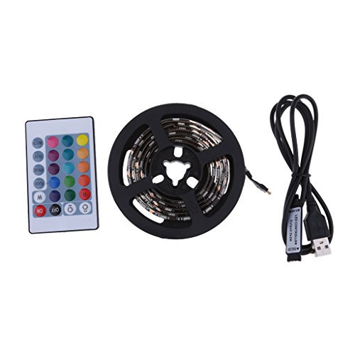 Preisvergleich Produktbild IPOTCH TV Hintergrundbeleuchtung Led Stripe mit Fernbedienung - 1m