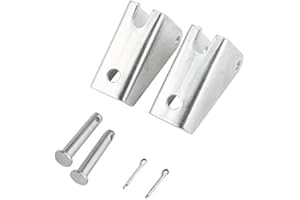 TOPHOMER 2 staffe per asta di spinta elettrica, attuatore lineare tipo U, staffa di montaggio per motore alternativo per il fissaggio (argento)