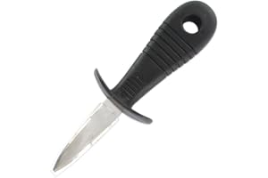 Fackelmann 43780 Couteau à huîtres, couteau pour ouvrir les huîtres, couteau pour huître, Plastique, Acier inoxydable, Noir, Rouge, 15,5 x 5,3 x 3,9 cm