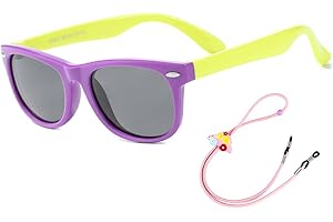 Rocf Rossini Lentes de Sol Flexibles para Niños y Niñas Polarizados Irrompibles Protección UV400 Certificado Bebés Gafas con Funda 2-8 Años