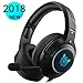 Produktbild DIZA100 Gaming Headset für PS4 Xbox One PC, Gaming Kopfhörer mit Noise Cancelling Mikrofon Buntes LED-Licht Bass Surround für Nintendo Switch Laptop Smartphones (Black)