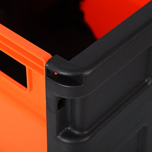 WOLTU EW4801or Einkaufswagen klappbar Einkaufstrolley Shopping Trolley Faltbox Transportwagen Klappbox bis 35kg Schwarz-Orange - 6