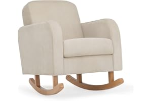 CuddleCo Etta Nursing Chair with Wide Armrests - Ergonomic Cuddle Chair for New Parents, Deep Cushioning for Ultimate Comfort and Relaxation (Cord, Sand)