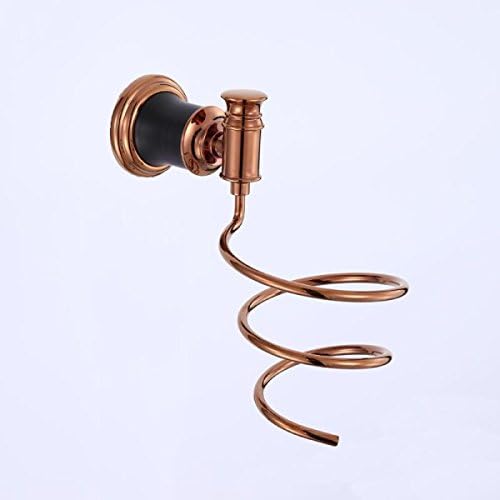 XYQX Rose Gold Hair Dryer Bathroom Hair Dryer Bracket High Grade Bathroom Hardware Wall Hanging Rack Shelf