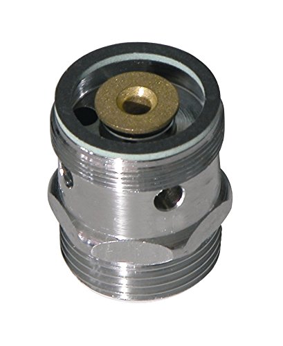 Rohrbelüfter für Auslaufventil 06205 3 mit Rückflussverhinderer 3/4 Zoll x M28, Messing verchromt