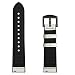 Produktbild Für Samsung Galaxy Watch 46mm Armband Verstellbarer Metall Edelstahl Milanaise Ersatz Band Watch Wrist Strap Band Replacement 22mm Silikon + Leder (Schwarz)