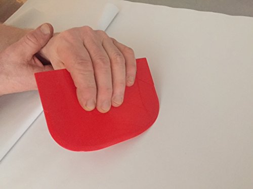 Teigschaber mit Schabekante – 5er Pack – Backen wie die Profis – ideal als Teigkratzer oder Teigteiler – Farbe: Rot – sehr robust & belastbar - 3