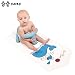 BBCare® Baby Non-Slip Safety Bath Seat & Extra Long Bath Mat with Hot Spot Color Change(Blue_Whale)