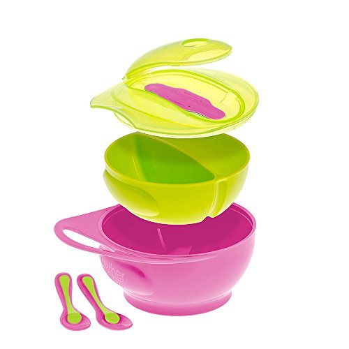 Brother Max Easy Hold Weaning Bowl Set (Pink/Green)