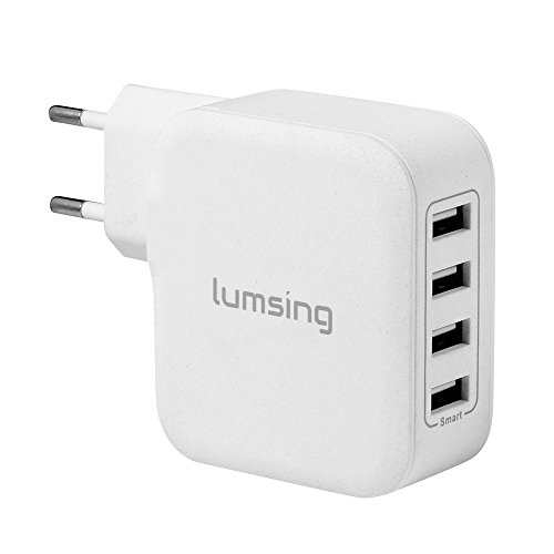 Lumsing® Caricatore Alimentazione 4 Porte 35W 7A USB universale Caricabatterie da Parete...