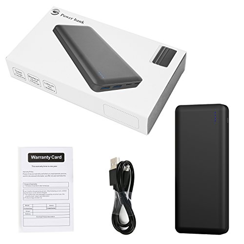 GRDE 25800mAh Power Bank Quick Charge 3.0 type c, Caricabatterie Portatile Ricarica Rapida 3.0, Batteria Esterna ad alta CapacitÃ  con Due Porte USB,per Smartphone, Tablet, Altoparlante