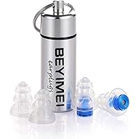 Tappi per le orecchie protettivi-BEYIMEI tappi per le orecchie antirumore per udito con contenitore in alluminio,ideali per feste,concerti,discoteche tappi per le orecchie musica(confezione da 4)