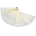 TRIXES 50 False Nail Art Tips Sticks Display Fan Board Polish Practice White