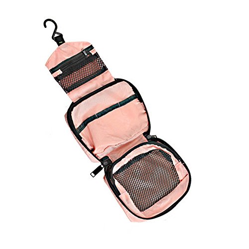 Bolsa de Lavado Colgante para Artículos de Tocador. Pequeña Bolsa de Esponja. (Rosa)