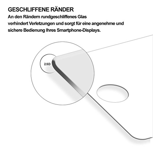 (2 Pack)Samsung Galaxy A7 (2017) Panzerglas – EUGO 9H Gehärtetem Glas Schutzfolie Displayschutzfolie Panzerglas für Samsung Galaxy A7 (2017) - 5