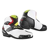 Material: piel. TCX Roadster 2 Air - Botas de Moto (Talla 47), Color Negro, Blanco y Rojo