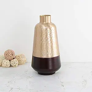 Home Centre Metal Hammered Vase (Standard, Multicolour)
