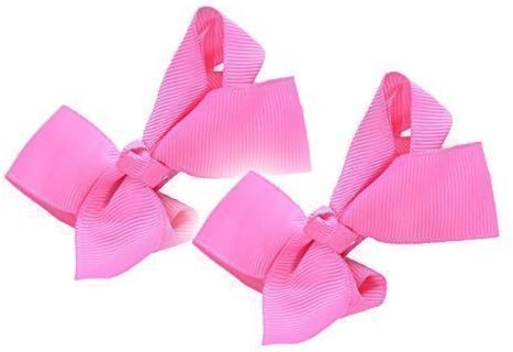Hair Alligator Clip Bow Ribbon Grosgrain Slides Girl Prom Accessory Gift - SET OF 2