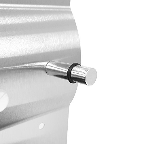 COM-FOUR® Edelstahl Schlüsselleiste mit Ablage und Magnetwand - 6
