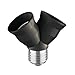 Price comparison product image ledscom.de Plastic Splitter, E27, 3, 9 x 7.4 cm, Plastic Metal, Black, 3.9 x 7.7 x 7.4 cm, E27 1watts 230volts