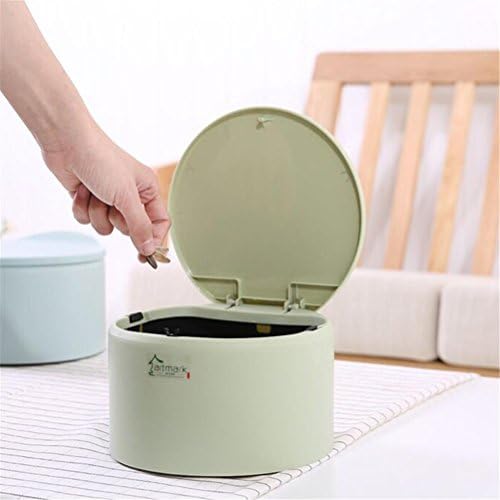 GAOCHUNFANG® Desk Dressing table Trash Bin Home Pressure Ring Square Trash Can Kitchen Shaking Trash Bin Home Living Room Bedroom Plastic Small Baskets , green