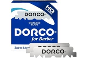 THE SHAVE FACTORY 100 Premium Quality DORCO Single Edge Razor Blades - Ultra-Sharp, Long-Lasting, Professional Grade Shaving Blades - Professional Barbers' And Traditional Shaving Enthusiasts' Choice - Pack of 100