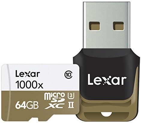 Lexar Professional 64 GB Class 10 High Performance Micro SDHC UHS-II Memory Card with Card Reader by Lexar