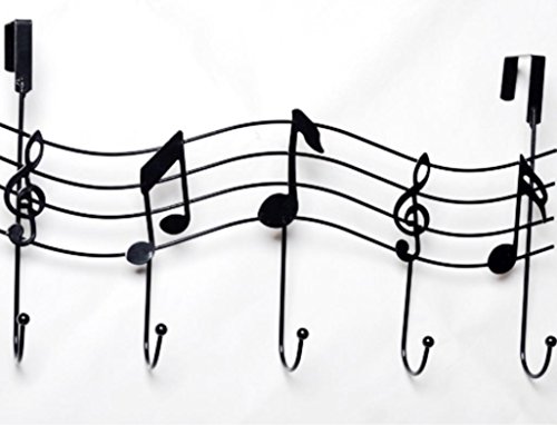 Vintage Eisen Klavier Haken Noten Wandbehang hinter der Tür Kleiderbügel Stärke ohne Bügel - 3