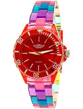 Coole NY London Rainbow Kunstoff Uhr bunte Kunststoff Damen Armbanduhr Damenuhr Kinderuhr Jungen/Mädchen Armband...