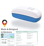 Wasser- und staubdicht (IP 67) durch spezielle Ultraschallverschweißung, ultraleicht nur 32g, kälte- und hitzeresistent, stoßfest dank ABS Gehäuse, einfache Induktionsladung. Nahezu weltweite Netzabdeckung, bei bis zu 5 tagen Akkulaufzeit.