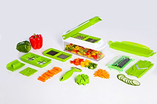 Nicer Dicer Plus- 13 tlg. grün TV Set. - NEU - Original - Genius inkl. 1 Profi-Schäler & Rezeptheft - 13 Teile