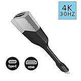 Plug & Play: este adaptador de cable USB tipo C a HDMI sin necesidad de controlador/software o alimentación externa, cómodo de usar y de llevar.