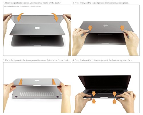 MyGadget H  lle Crystal Clear Case - f  r Apple MacBook 12  Retina  ab 2015  mit USB C  A1534  - Schutzh  lle Plastik Cover Hartschalen Tasche in Grau