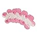 Produktbild MagiDeal 50pcs / Pack Rosa Pflaume Blumenform Papier Haarclip / Jewllery Grafikkarten