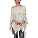 Produktbild Bluse Tunika T-Shirt Damen Off Shoulder Top Langarmshirt Lange Chiffon Hemd Pullover Oberteile Langshirt Lose Top Sweatshirt Oberteil Shirt Schluppenbluse Hoodie Hemd Shirt LMMVP (Beige, M)
