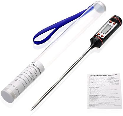 Jaetech Cooking Thermometer, Digital Multi-functional Kitchen Food Thermometer with Instant Read, Long Probe, Backlit LCD Screen,Best for Food, Meat, Grill, BBQ, Milk, and Water (Battery Include)