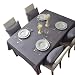 Produktbild NiSeng Polyester Tischdecke Gastronomiebedarf Hochzeit Tischtuch Pflegeleicht Tischwäsche Abwaschbar Tischdecken Rechteckig für Garten Grau 90x90 cm