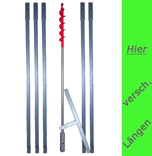 Preisvergleich Produktbild 6m Erdbohrer mit 50mm Bohrkopf ----"VERLÄNGERBAR"---- auch als Brunnenbohrer, Handerdbohrer, Erdlochbohrer, Brunnenbohrgerät, Pflanzbohrer, Zaunbohrer, Pfahlbohrer uvm. einsetzbar ! …