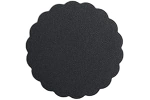 AROBA Airlaid Lot de 500 dessous de verre ronds pour verres 9 cm de diamètre Aspect tissu Pour mariage, restauration, hôtel Qualité supérieure Noir