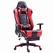 Produktbild Top Gamer Ergonomische Fußstütze Computer Gaming Hohe Rückenlehne Drehstuhl Büro Stuhl mit Anpassung Kopfstütze und Lendenwirbelstütze Racing Stuh(Rot)