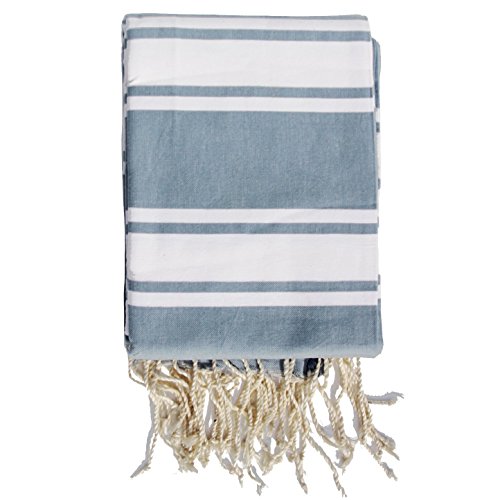 Extra große Stranddecke (180 x 240 cm) - Hamamtuch XXL - Schieferblau