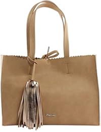 Pollini - Bolso de asas de Material Sintético para mujer Beige beige 36x33x13 CM