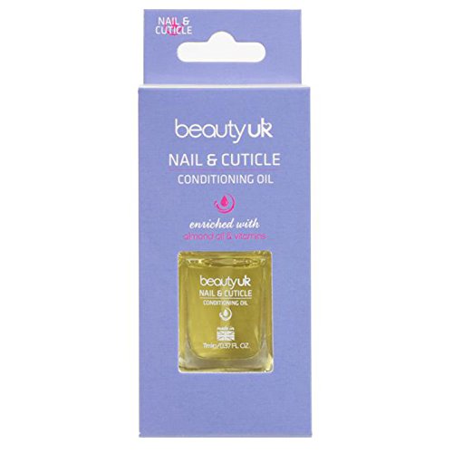 Beauty UK Nail & Cuticle Conditioning Oil Nail Care Hardener Strengthener Anti Brittle Almond Oil Vitamins Plant Extract Treatment Long Lasting Moisturiser Treatment Gloss Gel Healthy Nails Cream